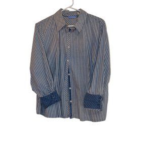 Dockers Stain Defender Retro Long Sleeve Button Down Women Shirt 1X